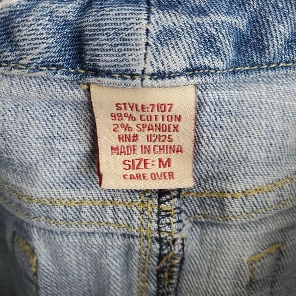 Vintage Havana Distressed Frayed Hem Denim Mini Skirt Blue Medium - Picture 4 of 12